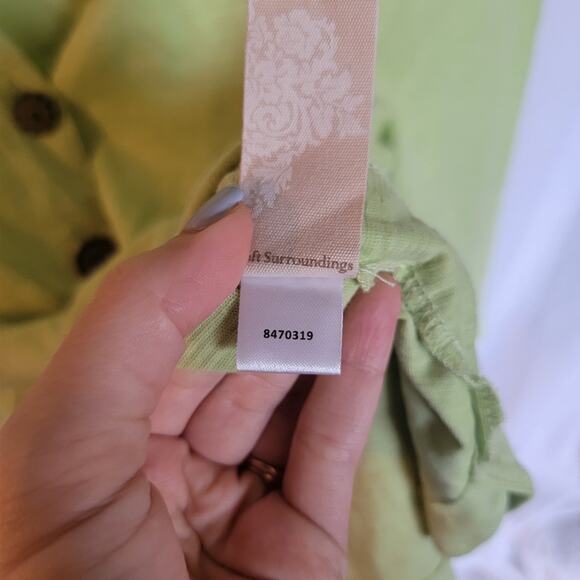 Soft Surroundings Light Green Unique Button Boho Cardigan Sweater Size Small - Picture 8 of 11